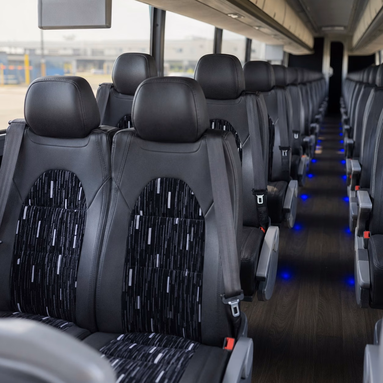 56 passenger charter bus interior
